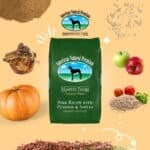 Market Fresh Pork Recipe with Pumpkin & Apples bag with pork, pumpkin and apples around it
